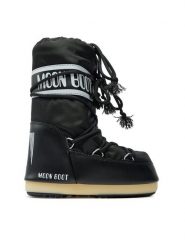 Moon Boot Śniegowce 80D1400440 S Czarny. Czarne śniegowce dziewczęce Moon Boot, ze skóry. Za 625.00 zł.