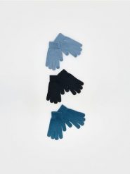 Rękawiczki TouchScreen 3 pack - niebieski. Niebieskie rękawiczki dziecięce Reserved, bez ramiączek. W wyprzedaży za 22.99 zł.