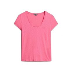 Koszulka damska Superdry Scoop. Czerwone t-shirty damskie Superdry., bez wzorów, bez kołnierzyka. Za 124.15 zł.