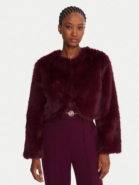 Rinascimento Futro CFC0125075003 Bordowy Regular Fit. Czerwone futra damskie RINASCIMENTO, m. Za 459.99 zł.