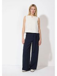 More & More Spodnie w kolorze granatowym rozmiar: 42. Niebieskie spodnie materiałowe damskie MORE & MORE, bez wzorów, z materiału. Za 159.95 zł.