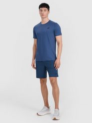 4F Spodenki treningowe szybkoschnące męskie - granatowe 3XL. Niebieskie szorty sportowe męskie 4f, l, z dzianiny, na fitness i siłownię. Za 99.99 zł.