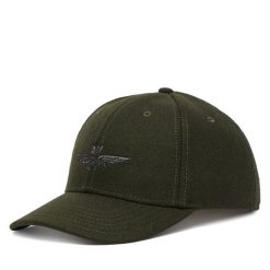 Czapka z daszkiem Aeronautica Militare. Zielone czapki męskie AERONAUTICA MILITARE, bez wzorów. Za 214.99 zł.