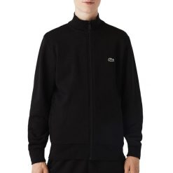 Bluza zapinana na zamek błyskawiczny Lacoste. Czarne bluzy z kapturem męskie Lacoste, m, z bawełny. Za 542.50 zł.