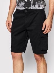 Only & Sons Szorty materiałowe Cam 22016689 Czarny Regular Fit. Czarne szorty męskie Only & Sons, bez wzorów, z bawełny. Za 109.99 zł.