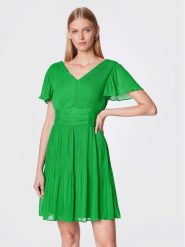 DKNY Sukienka codzienna DD2EI909 Zielony Regular Fit. Zielone sukienki damskie DKNY, na co dzień, bez wzorów, z syntetyku, bez kołnierzyka, bez ramiączek, proste. Za 519.99 zł.