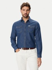 Guess Koszula jeansowa M6BH02 D2069 Niebieski Regular Fit. Niebieskie koszule męskie Guess, m, z aplikacjami, z jeansu, bez kołnierzyka, bez ramiączek. Za 434.99 zł.