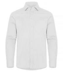 Clique Stretch Shirt L/S – koszula z długim rękawem stretch – White. Białe koszule męskie CLIQUE, l, bez wzorów, z bawełny, bez kołnierzyka, bez ramiączek. Za 188.92 zł.