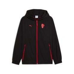 Kurtka dresowa AC Milan Woven 2025/26. Czarne kurtki męskie Puma, m, bez wzorów, z dresówki, eleganckie, bez kaptura. Za 304.50 zł.