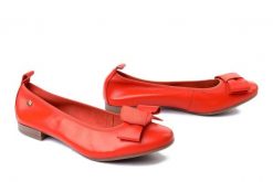 MACIEJKA P6802-18/00-0 pomarańczowy, baleriny damskie. Brązowe baleriny damskie Maciejka, bez wzorów, ze skóry, bez obcasa. Za 209.90 zł.