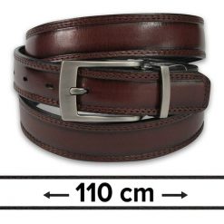 Dwustronny Pasek do Spodni, Czarno-Brązowy, 110 cm, Elegancki, Męski, Skórzany -ZET. Brązowe paski męskie Zet, bez wzorów, ze skóry, eleganckie. Za 89.00 zł.