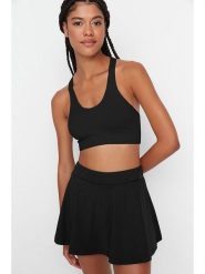 Trendyol Szorty w kolorze czarnym rozmiar: onesize. Czarne szorty damskie Trendyol, bez wzorów, z podwyższonym stanem. Za 56.66 zł.