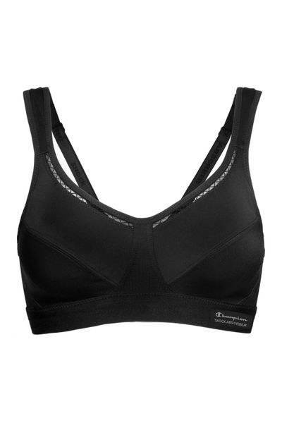 Biustonosz treningowy Shock Absorber Active Classic Support. Czarne biustonosze sportowe damskie CHAMPION, bez wzorów, z elastanu. Za 139.99 zł.