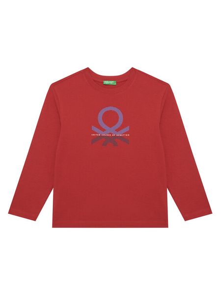 United Colors Of Benetton Bluzka 3I1XC10Q3 Czerwony Regular Fit. Czerwone t-shirty chłopięce United Colors Of Benetton, bez wzorów, z bawełny, bez ramiączek. Za 49.99 zł.
