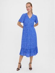 Vero Moda Sukienka codzienna Tirza 10268776 Niebieski Regular Fit. Niebieskie sukienki damskie Vero Moda, na co dzień, xs, bez wzorów, z wiskozy, bez kołnierzyka, bez ramiączek, proste. Za 139.99 zł.