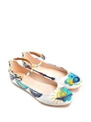 Goby Baleriny w kolorze kremowym ze wzorem rozmiar: 41. Brązowe baleriny damskie Goby, bez wzorów, z materiału, bez obcasa. Za 165.99 zł.