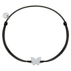 Glanzstücke München Bransoletka Motyl z Srebra Sterling w srebrze z Cyrkonia Bransoletki 1 ct Damski. Białe bransoletki damskie Glanzstücke München, srebrne. Za 159.99 zł.
