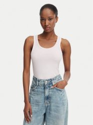 HUGO Top Damatank 50572293 Różowy jasny Slim Fit. Czerwone topy damskie Hugo, l, bez wzorów, z bawełny, bez ramiączek. Za 129.99 zł.