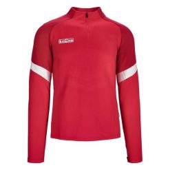 Bluza treningowa Keeza Albion. Czerwone bluzy bez kaptura męskie KEEZA, bez wzorów, z elastanu, sportowe, bez kołnierzyka, bez ramiączek. Za 94.00 zł.
