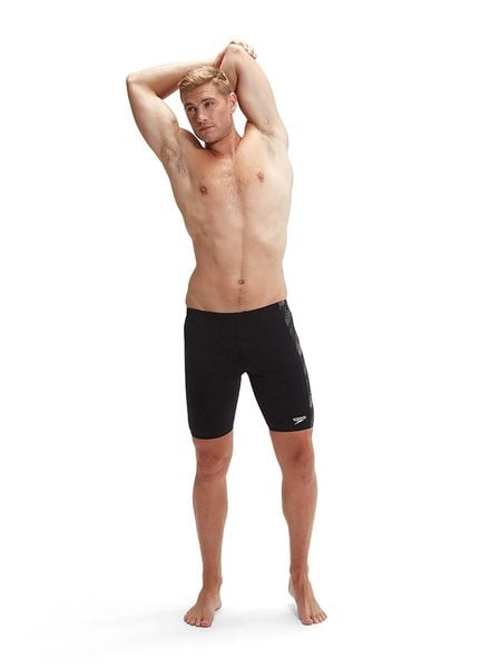 Speedo Kąpielówki "Eco+ H-Boom" w kolorze czarno-szarym rozmiar: 5. Czarne kąpielówki męskie Speedo, bez wzorów, z materiału. Za 101.70 zł.