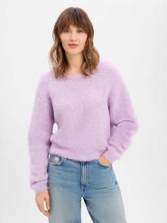 American vintage Sweter damski z dzianiny z zawartością alpaki Kobiety lila jednolity, M. Swetry klasyczne damskie American vintage, m, z dzianiny, bez kołnierzyka. Za 799.95 zł.