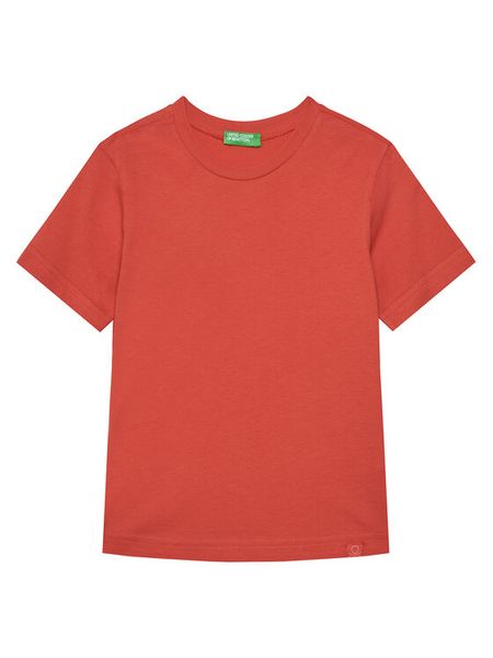 United Colors Of Benetton T-Shirt 3I1XC109W Czerwony Regular Fit. Czerwone t-shirty chłopięce United Colors Of Benetton, bez wzorów, z bawełny, bez ramiączek. Za 39.99 zł.