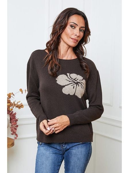 So Cachemire Sweter "Lambi" w kolorze brązowym rozmiar: M. Brązowe swetry klasyczne damskie So Cachemire, m, z kaszmiru, bez kołnierzyka. Za 208.36 zł.