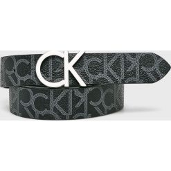 Calvin Klein - Pasek. Czarne paski damskie CALVIN KLEIN, bez wzorów, z materiału. W wyprzedaży za 159.90 zł.