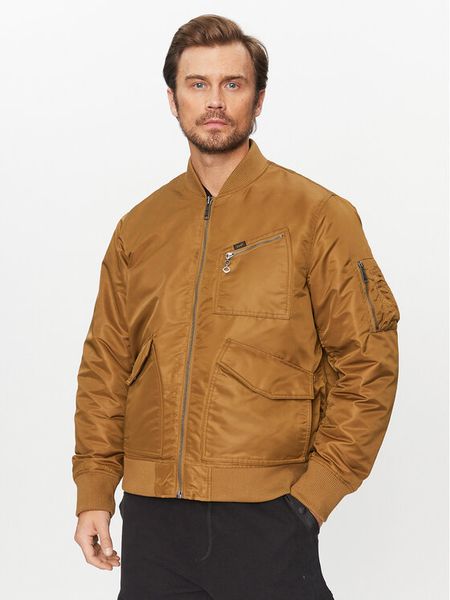 Lee Kurtka bomber 112341653 Brązowy Regular Fit. Brązowe kurtki męskie Lee, l, bez wzorów, z bawełny, bez kaptura. Za 404.99 zł.