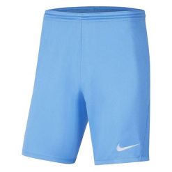 Męskie Spodenki Dry Park III. Niebieskie szorty męskie Nike, bez kołnierzyka. Za 96.99 zł.