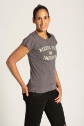 Women's Casual Nox Letters T-shirt. Szare t-shirty damskie nox, s, bez wzorów, bez kołnierzyka. Za 101.75 zł.