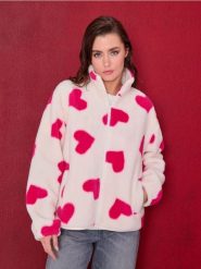 Bluza bomberka ze wzorem w serca - wielobarwny. Bluzy bez kaptura damskie Sinsay, l. Za 69.99 zł.