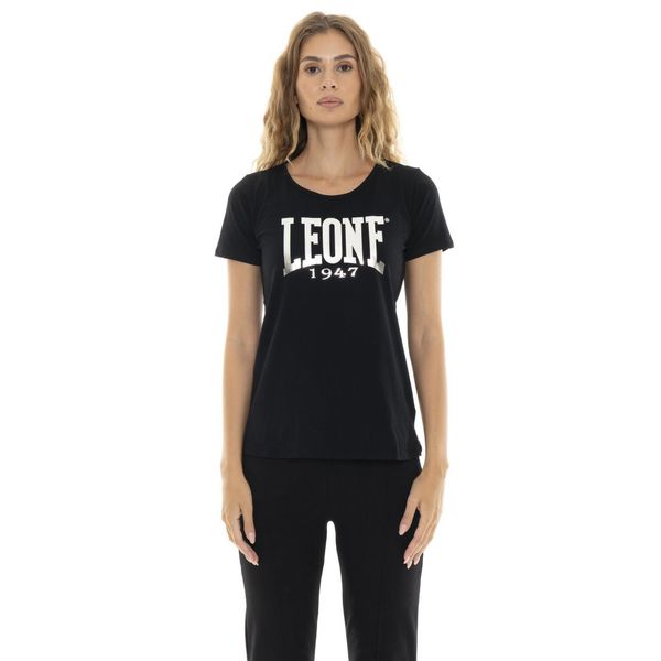 Koszulka Damen-Kurzarm z Leone 1947 Nigdy bez Aufdruck. Czarne t-shirty damskie LEONE 1947 APPAREL, bez wzorów, z bawełny, bez kołnierzyka. W wyprzedaży za 84.20 zł.