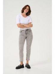 Kaffe Dżinsy - Slim fit - w kolorze szarym rozmiar: 38. Szare jeansy damskie Kaffe, z podwyższonym stanem. Za 144.92 zł.