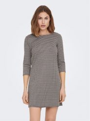 ONLY Sukienka codzienna 15186283 Beżowy Regular Fit. Brązowe sukienki damskie Only, na co dzień, xl, bez wzorów, z syntetyku, bez kołnierzyka, bez ramiączek, proste. Za 89.99 zł.
