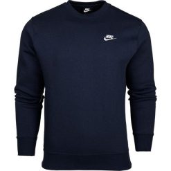 Bluza dresowa męska Nike Club Crew BB. Niebieskie bluzy bez kaptura męskie Nike, bez wzorów, z dresówki, sportowe, bez kołnierzyka, bez ramiączek. Za 262.99 zł.