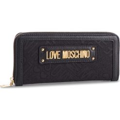 Duży Portfel Damski LOVE MOSCHINO - JC5617PP17LC100A Nero. Czarne portfele damskie Love Moschino, bez wzorów, z materiału. W wyprzedaży za 279.00 zł.