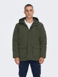 Only & Sons Kurtka zimowa 22022654 Szary Regular Fit. Zielone kurtki męskie Only & Sons, na zimę, m, bez wzorów, z syntetyku, bez kaptura. Za 249.99 zł.
