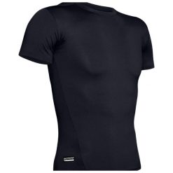 Koszulka męska Under Armour Tactical HeatGear Compression SS. Czarne t-shirty sportowe męskie Under Armour, m, bez ramiączek, do biegania. Za 109.99 zł.