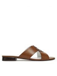 Tory Burch Klapki Miller 162574 Brązowy. Brązowe klapki damskie Tory Burch, bez wzorów, ze skóry, bez obcasa. Za 809.99 zł.