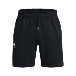 Szorty Under Armour Essential Fleece. Czarne szorty męskie Under Armour, bez wzorów, z materiału. Za 335.00 zł.