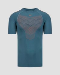 Koszulka biegowa męska X-Bionic Twyce Run Shirt SS Blue Orange. Brązowe t-shirty sportowe męskie X BIONIC, na lato, l, z materiału, bez ramiączek, do biegania. Za 280.00 zł.