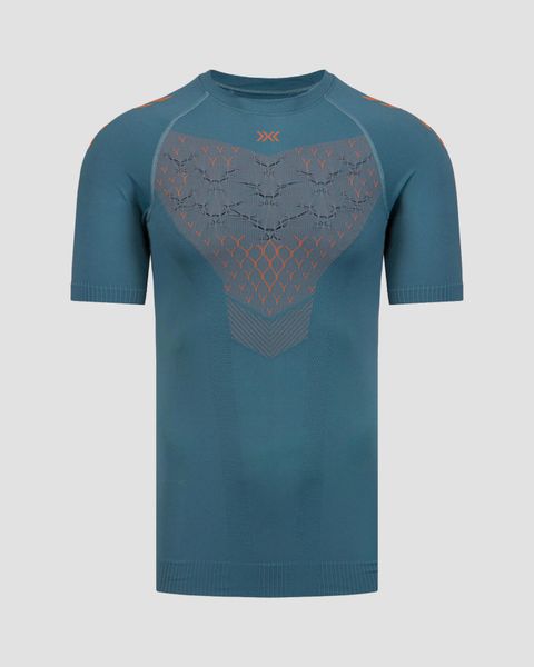 Koszulka biegowa męska X-Bionic Twyce Run Shirt SS Blue Orange. Brązowe t-shirty sportowe męskie X BIONIC, na lato, l, z materiału, bez ramiączek, do biegania. Za 280.00 zł.