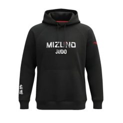 Bluza z kapturem Mizuno Fuji. Niebieskie bluzy sportowe damskie Mizuno, l, bez wzorów, z materiału, bez ramiączek, z kapturem. Za 766.50 zł.