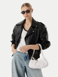 Calvin Klein Torebka Engraved Hw LV04F3554G Biały. Białe torebki klasyczne damskie CALVIN KLEIN, bez wzorów, ze skóry, bez dodatków. Za 369.99 zł.