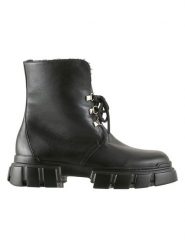 Högl Skórzane botki "Winter Hike" w kolorze czarnym rozmiar: 38. Czarne botki damskie HÖGL, bez obcasa, bez zapięcia. Za 507.51 zł.