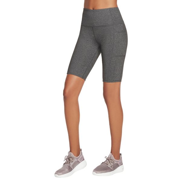 Spodenki sportowe damskie Skechers Go Walk High Waisted Bike Short. Szare spodenki sportowe damskie Skechers, m, z elastanu. Za 129.99 zł.