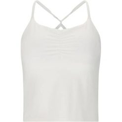 Damski tank top Athlecia Ashly. Białe topy sportowe damskie Athlecia, bez wzorów, z materiału, bez ramiączek. Za 222.50 zł.