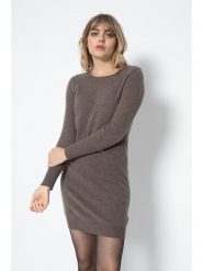 Perfect Cashmere Kaszmirowa sukienka "Molli" w kolorze brązowym rozmiar: M. Brązowe sukienki damskie Perfect Cashmere, m, bez wzorów, z kaszmiru, bez kołnierzyka, bez ramiączek, mini. Za 372.47 zł.