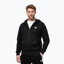 Bluza męska Pitbull Nugget Small Logo Hooded Zip. Czarne bluzy z kapturem męskie PITBULL, m, z bawełny. Za 229.99 zł.